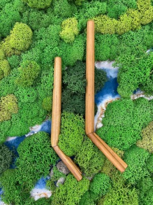 Двойная Тепи из тика, 18 см — трубка для Рапэ, Бали