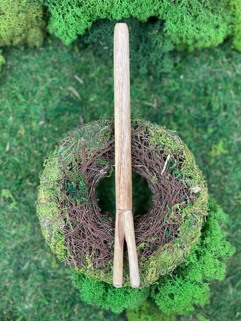 Двойная Тепи из светлого соно, 18 см — трубка для Рапэ, Бали