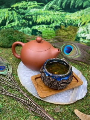 Подставка для чайных пиал. Дерево Тик