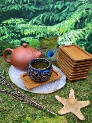 Подставка для чайных пиал. Дерево Тик