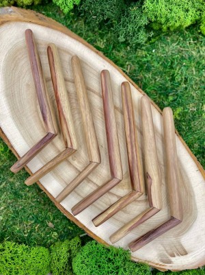 Двойная Тепи из светлого соно, 14 см — трубка для Рапэ, Бали