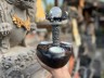 Подсвечник Алтарный "Лапа Дракона", ручная работа, серебро, с хрустальным шаром, дерево Соно.