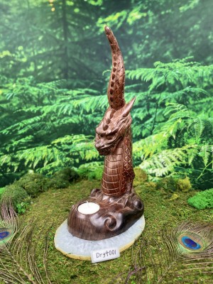 Подсвечник алтарный «Дракон ☥ 001» (со скидкой, с трещинками) | Ручная работа Бали