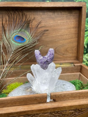 Трубка для Рапэ | Курипи из аметистовой крошки (Аметист)