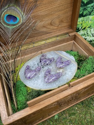 Трубка для Рапэ | Курипи из аметистовой крошки (Аметист)