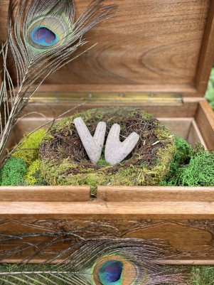 Трубка для Рапэ | Курипи из аметистовой крошки (V-форма)