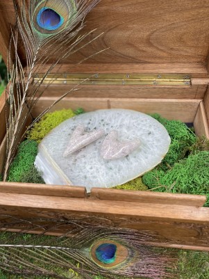 Трубка для Рапэ | Курипи из аметистовой крошки (U-форма)