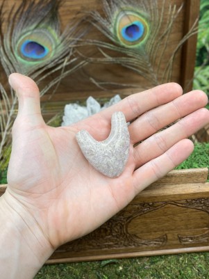 Трубка для Рапэ | Курипи из аметистовой крошки (U-форма)