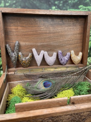 Трубка для Рапэ | Курипи из аметистовой крошки (U-форма)