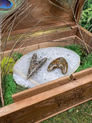 Трубка для Рапэ | Курипи из каменной крошки Brumbun (коричневый, V-форма)