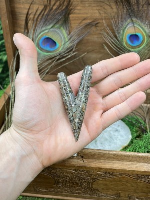 Трубка для Рапэ | Курипи из каменной крошки Brumbun (коричневый, V-форма)