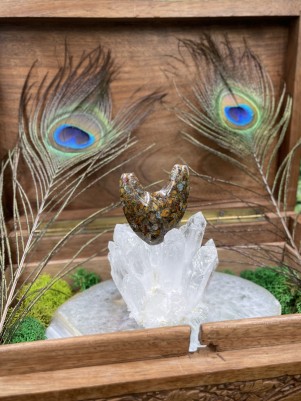 Трубка для Рапэ | Курипи из каменной крошки Brumbun (коричневый, U-форма)