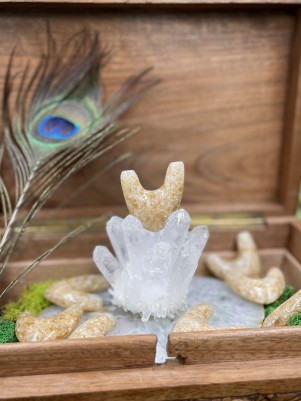 Трубка для Рапэ | Курипи из каменной крошки “Sun Crystal”