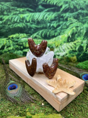 Трубка для Рапэ | Курипи из каменной крошки Pulaki (коричневый)