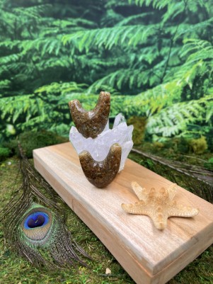 Трубка для Рапэ | Курипи из каменной крошки Pulaki (светло-коричневый)