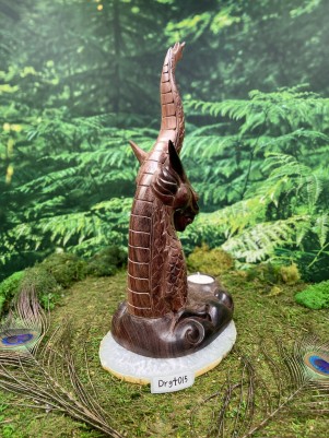 Подсвечник алтарный «Дракон ☥ 015» (с трещинкой, со скидкой) | Ручная работа Бали