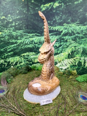 Подсвечник алтарный «Дракон ☥ 016» (светлое Соно) | Ручная работа Бали