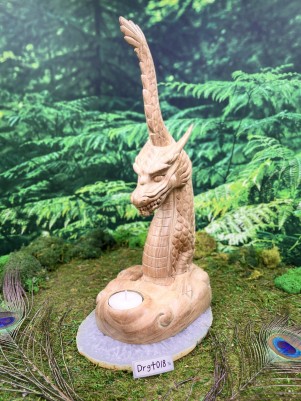 Подсвечник алтарный «Дракон ☥ 018» (дерево Тик) | Ручная работа Бали