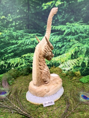 Подсвечник алтарный «Дракон ☥ 018» (дерево Тик) | Ручная работа Бали