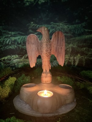 Подсвечник Алтарный: "Орел", дерево Вару | Ручная работа, Бали