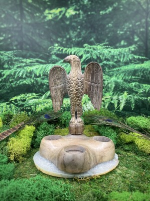 Подсвечник Алтарный: "Орел", дерево Вару | Ручная работа, Бали