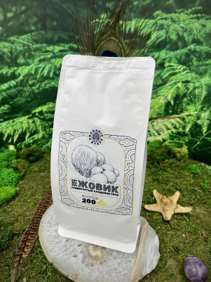 Ежовик гребенчатый (Hericium erinaceus) Lion’s Mane (львиная грива) молотое плодовое тело, 200 г.