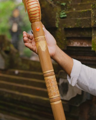 Посох "Gold Dragon" — Золотой Страж | Ручная работа Бали