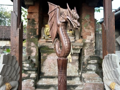 Посох Дракон "Хранитель Прозрения" с Аметистом во лбу