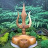 Подсвечник алтарный: Трезубец. Тик с Аметистом. ☥ 39