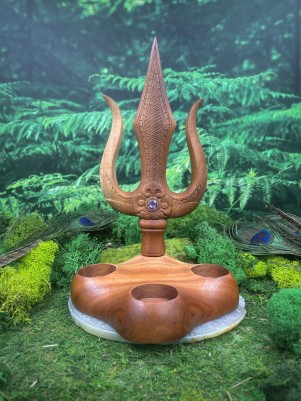 Подсвечник алтарный: Трезубец. Вару с Аметистом. ☥ 43