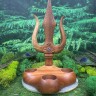 Подсвечник алтарный: Трезубец. Вару с Аметистом. ☥ 43