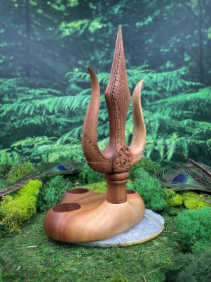 Подсвечник алтарный: Трезубец. Вару с Аметистом. ☥ 43