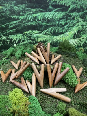 Курипи Синглблок из дерева Тик