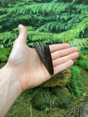 Двойная Курипи из дерева Эбен | Редкая трубка для Рапэ