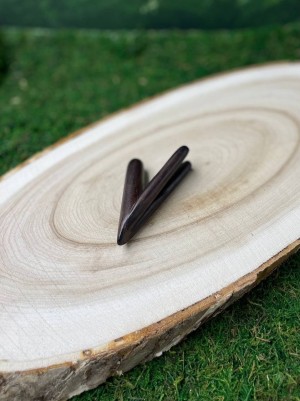 Двойная Курипи из дерева Эбен | Редкая трубка для Рапэ