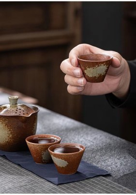 Гайвань Яобань ''Горелый Камень'' и 3 пиалы