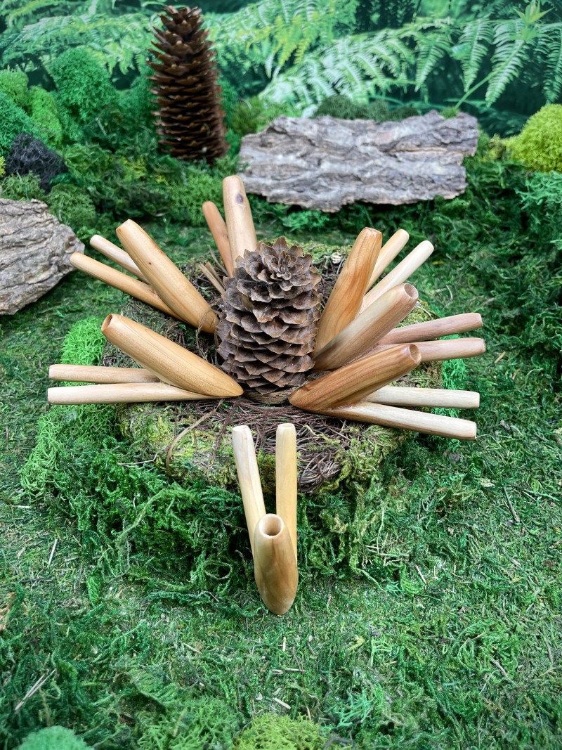 Двойная Курипи из дерева Чемара | Ароматная трубка для Рапе, Бали