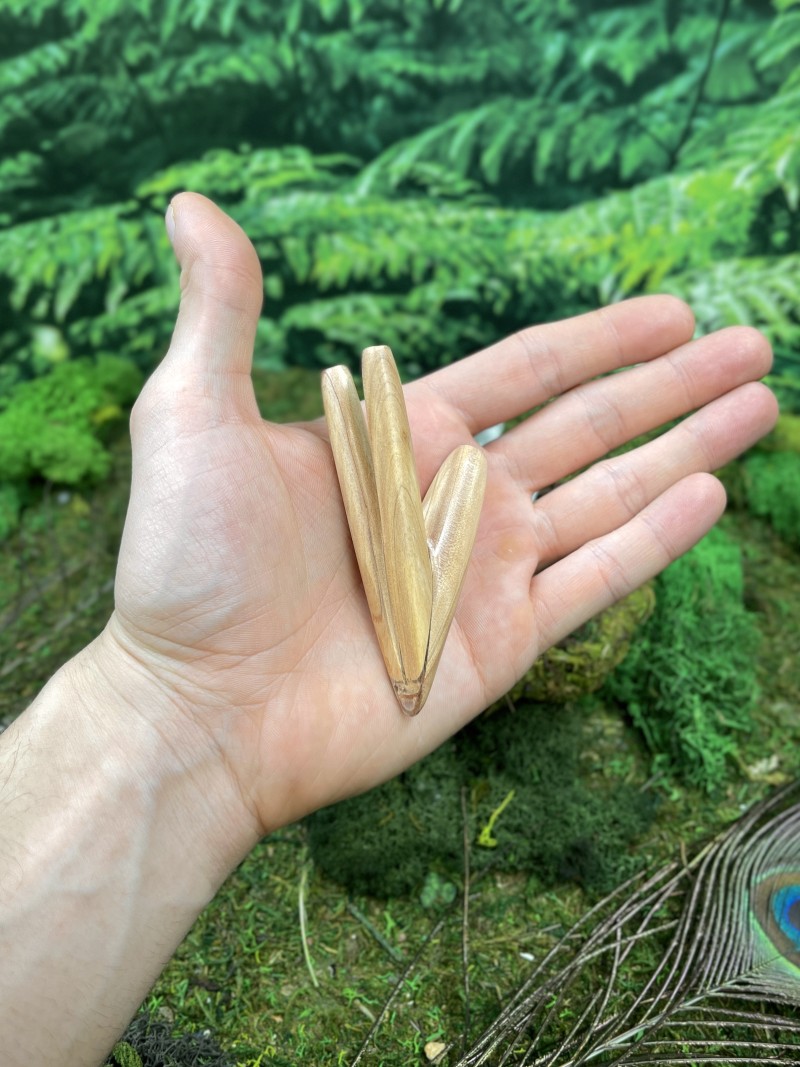 Двойная Курипи из дерева Чемара | Ароматная трубка для Рапе, Бали