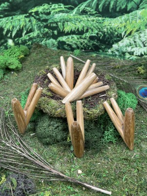 Двойная Курипи из тикового дерева | Редкая трубка для Рапе (Рапэ), Бали