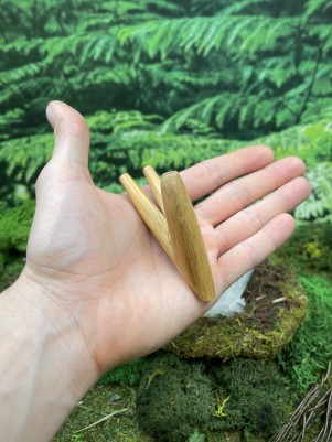 Двойная Курипи из тикового дерева | Редкая трубка для Рапе (Рапэ), Бали