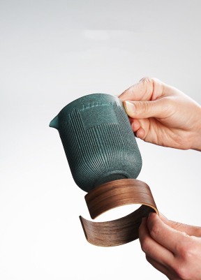 Гайвань керамическая со сливником и 2 пиалы - Бирюза