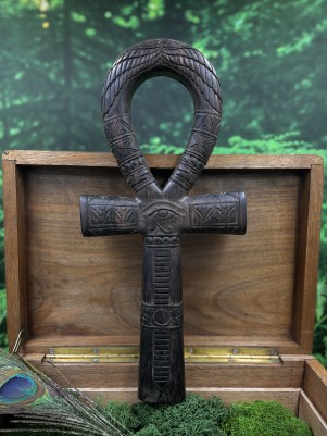 Анкх из дерева с камнями — артефакт силы | Ручная работа Бали