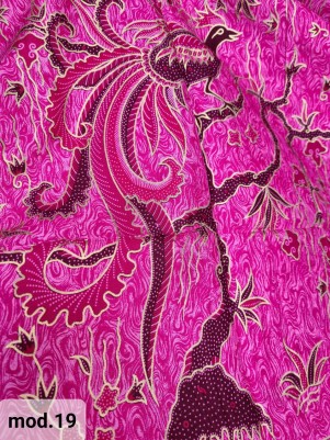 Традиционный Саронг из Индонезии с ручной росписью батиком S-Mod-109