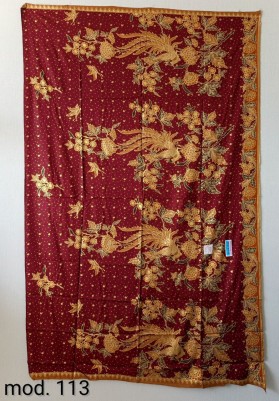 Традиционный Саронг из Индонезии с ручной росписью батиком S-Mod-113