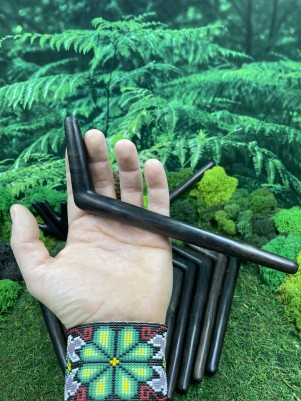 Тепи Single Block из эбена, 18 см — трубка для Рапе, Бали