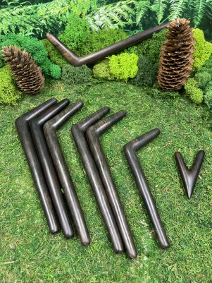 Тепи Single Block из эбена, 18 см — трубка для Рапе, Бали