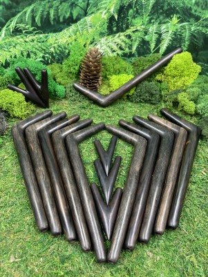 Тепи Single Block из эбена, 18 см — трубка для Рапе, Бали