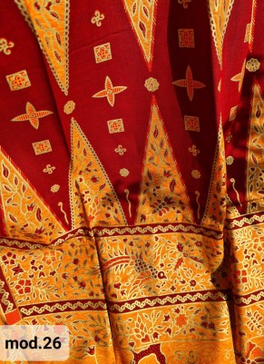 Традиционный Саронг из Индонезии с ручной росписью батиком S-Mod-206