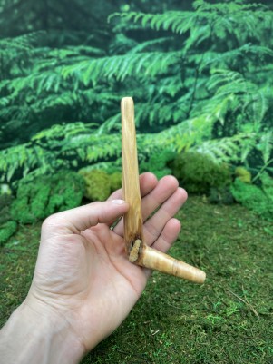 Тепи Single Block из Чемары, 14 см — трубка для Рапе, Бали