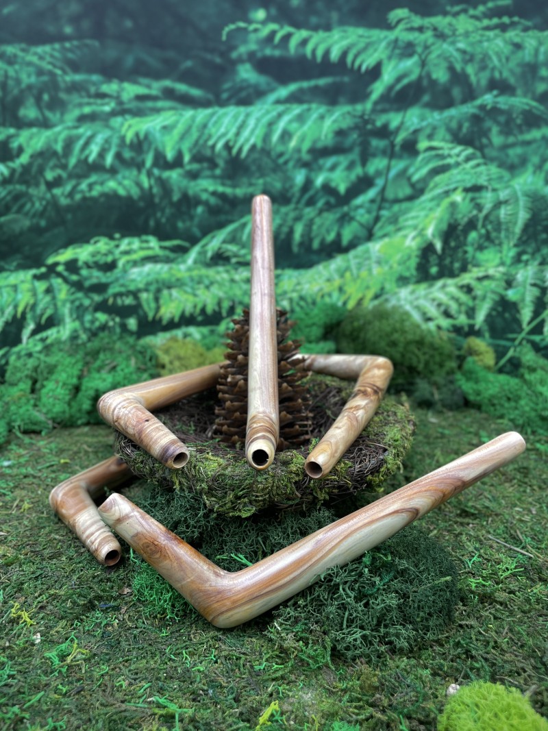 Тепи Single Block из Чемары, 14 см — трубка для Рапе, Бали